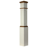 ARP-4092 Primed with Special Species Trim Actual Raised Panel Large Box Newel Post