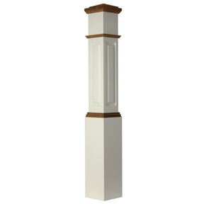 ARP-4092 Primed with Special Species Trim Actual Raised Panel Large Box Newel Post