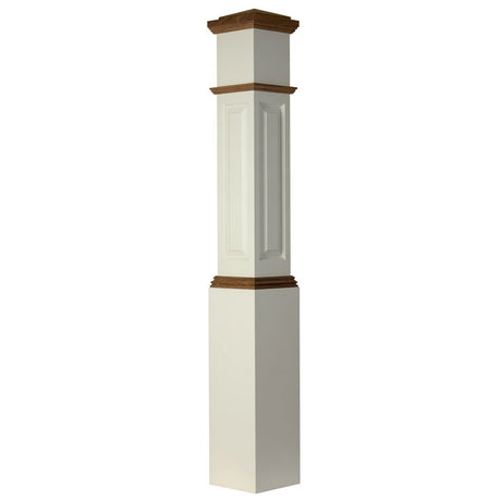 ARP-4092 Primed with Special Species Trim Actual Raised Panel Large Box Newel Post