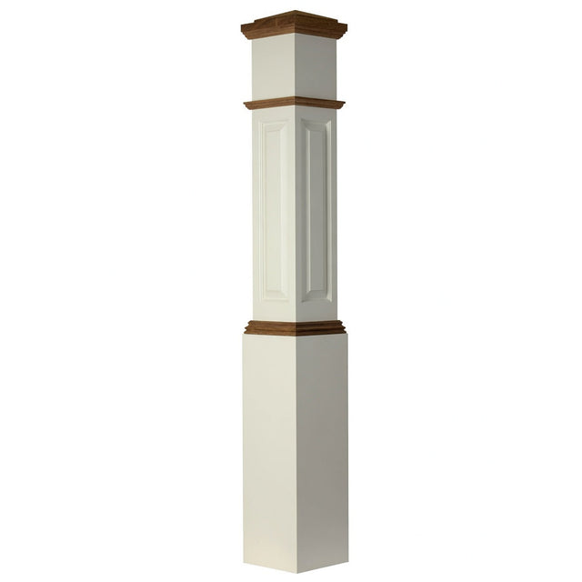 ARP-4092 Primed with Special Species Trim Actual Raised Panel Large Box Newel Post