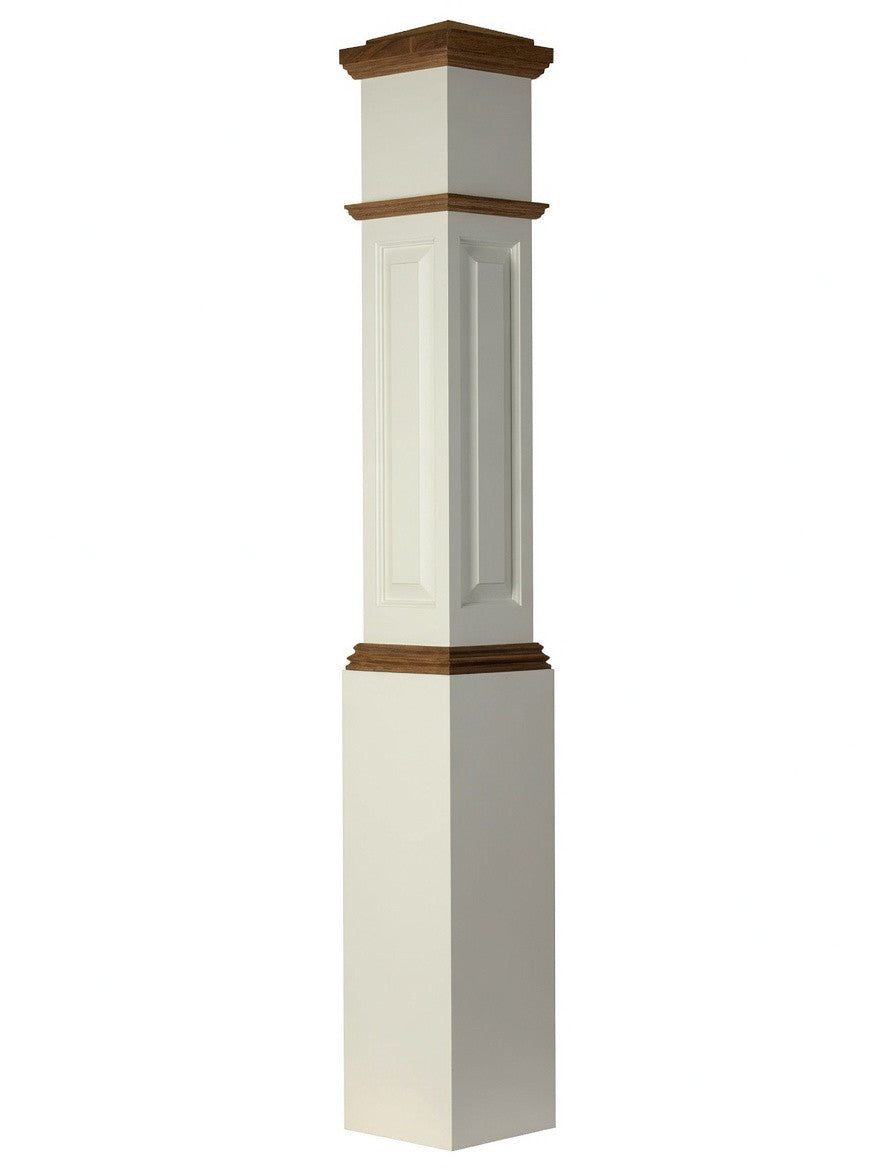 ARP-4092 Primed with Special Species Trim Actual Raised Panel Large Box Newel