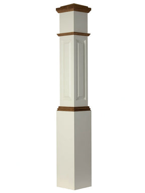 ARP-4092 Primed with Special Species Trim Actual Raised Panel Large Box Newel