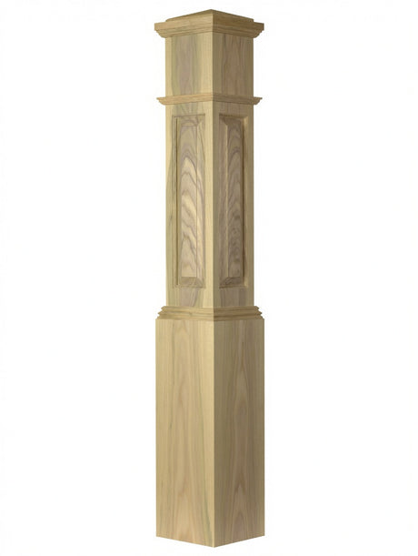 ARP-4092 Actual Raised Panel Large Box Newel Post, Poplar