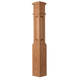 ARP-4092 Actual Raised Panel Large Box Newel Post, Red Oak
