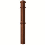 ARP-4375 4-3/4" x 62" Actual Raised Panel Box Newel Post, Brazilian Cherry