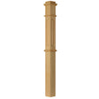 ARP-4375 4-3/4" x 62" Actual Raised Panel Box Newel Post, Red Oak