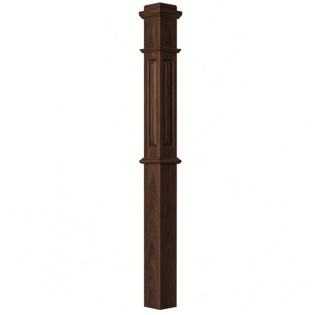 ARP-4375 4-3/4" x 62" Actual Raised Panel Box Newel Post, Walnut