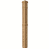 ARP-4375 4-3/4" x 62" Actual Raised Panel Box Newel Post, White Oak