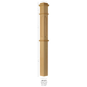 ARP-4375 Actual Raised Panel Box Newel Post