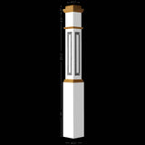 RP-4091 Primed with Special Species Trim Raised Panel Box Newel Post