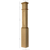 RP-4092 Raised Panel Large HALF Box Newel Post