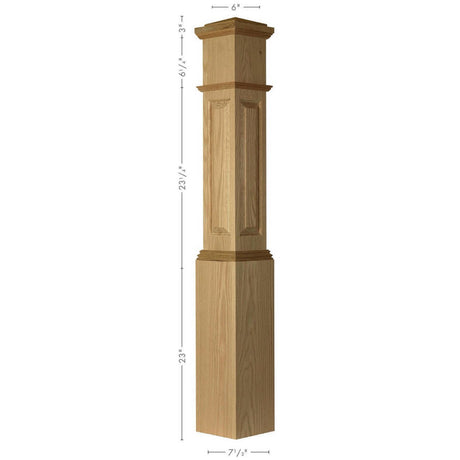 ARP-4092 Actual Raised Panel Large Box Newel Post