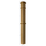 ARP-4375 Actual Raised Panel Box Newel Post 2
