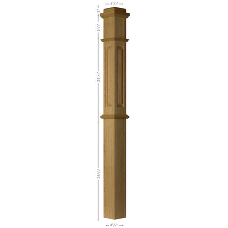 ARP-4375 Actual Raised Panel Box Newel Post 2