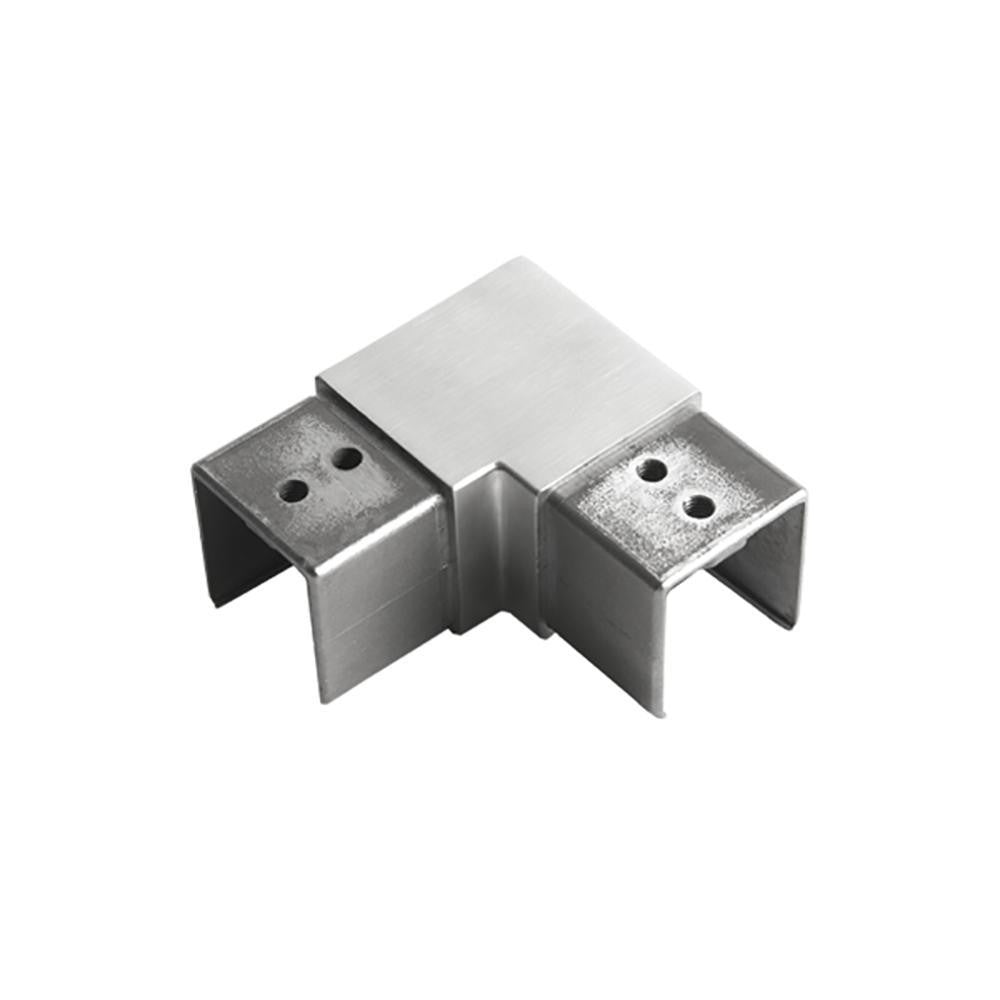 Square Glass Cap Rail 90 Degree Fitting