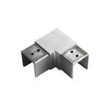 Square Glass Cap Rail 90 Degree Fitting