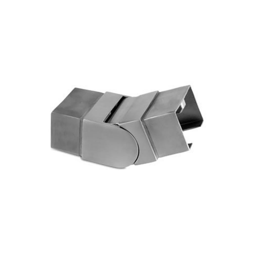 Square Glass Cap Rail Adjustable Angle Vertical Fitting