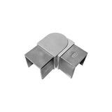 Square Glass Cap Rail Adjustable Angle Horizontal Elbow