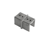 Square Glass Cap Rail Inline Splice Coupler
