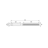 Right Handed Cable Terminal Stud ( DX ) (CADD)