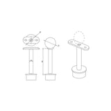 42.4 mm Post Handrail Support – Level, CADD