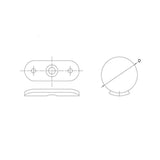 180 Degree Saddle for Handrail Bracket for 42.4 mm round tube rail CADD