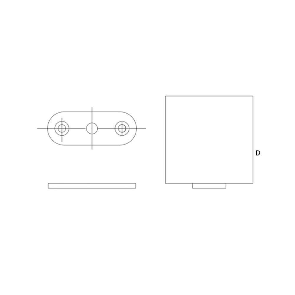 180 Degree Flat Rail Support Saddle (AX10.005.025.A.SP) CADD