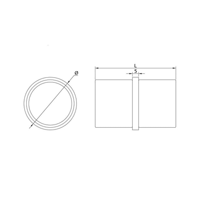 Connector for 42.4 mm Round Handrail, CADD