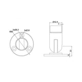 Adjustable Wall Mount Flange for 42.4 mm Round Rail, CADD