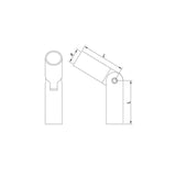 12 mm Round Bar Adjustable Round Bar Connector CADD Drawing