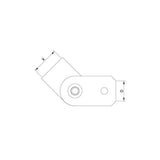 12 mm Round Bar Inline Holder for Flat Mount CADD