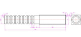  AX20.001.013.D.M Core Mount for 40 x 40 mm square post, CADD