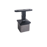 Adjustable Square Post Handrail Support, Satin Black