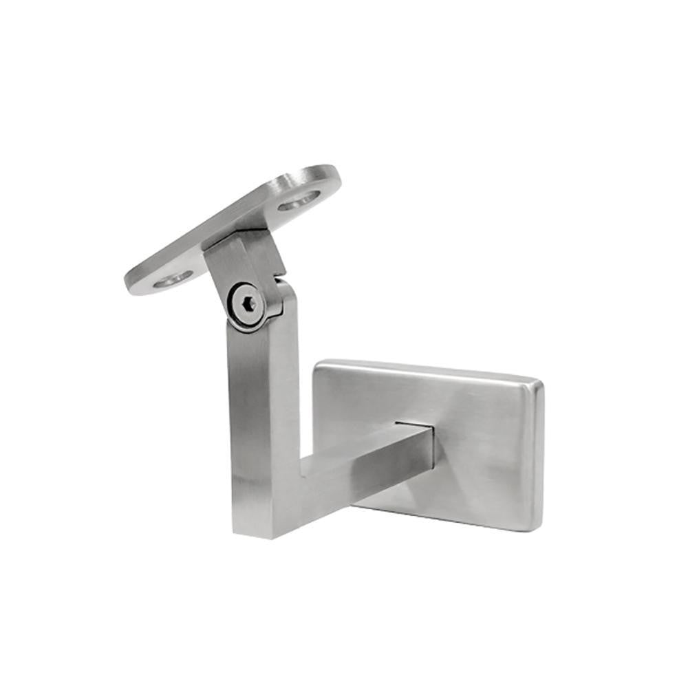 Adjustable Wall Handrail Support for Square or Flat Handrail 74 mm tall