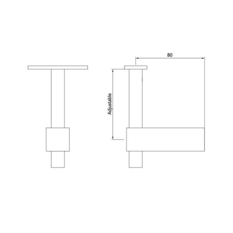 Post Handrail Support for Square Posts