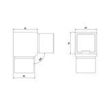90 Degree Fitting for Square Rail – 40 x 40 x 2 mm (AX20.008.110.A.SP) Cadd