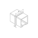 Inline Connector for Square Rail – 40 x 40 x 2 mm (AX20.008.112.A.SP) CADD
