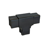 Tee Fitting for Square Rail – 40 x 40 x 2 mm - Satin Black