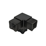 Three Way Fitting for Square Rail – 40 x 40 x 2 mm - Satin Black