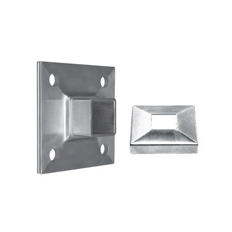 Wall Mount Flange for Square Rail – 40 x 40 x 2 mm (AX20.008.150.A.SP)