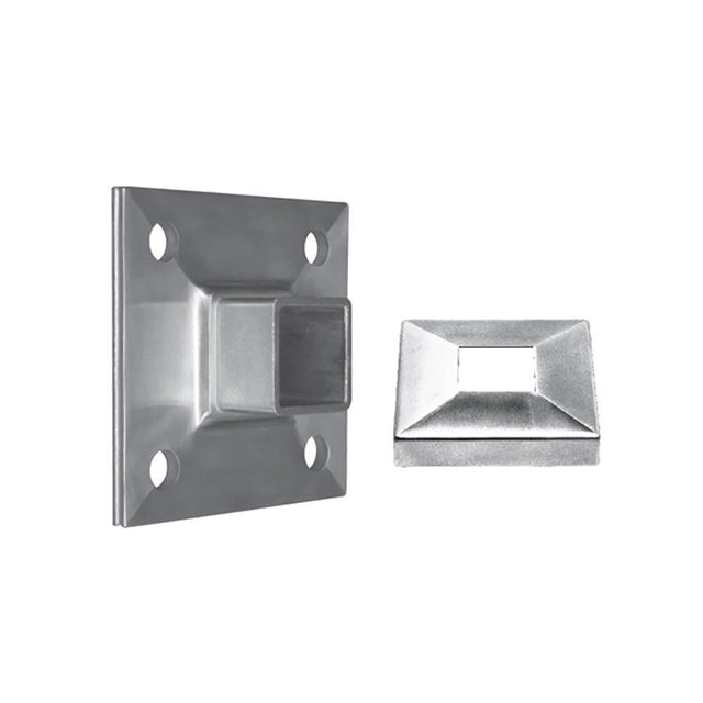 Wall Mount Flange for Square Rail – 40 x 40 x 2 mm (AX20.008.150.A.SP)