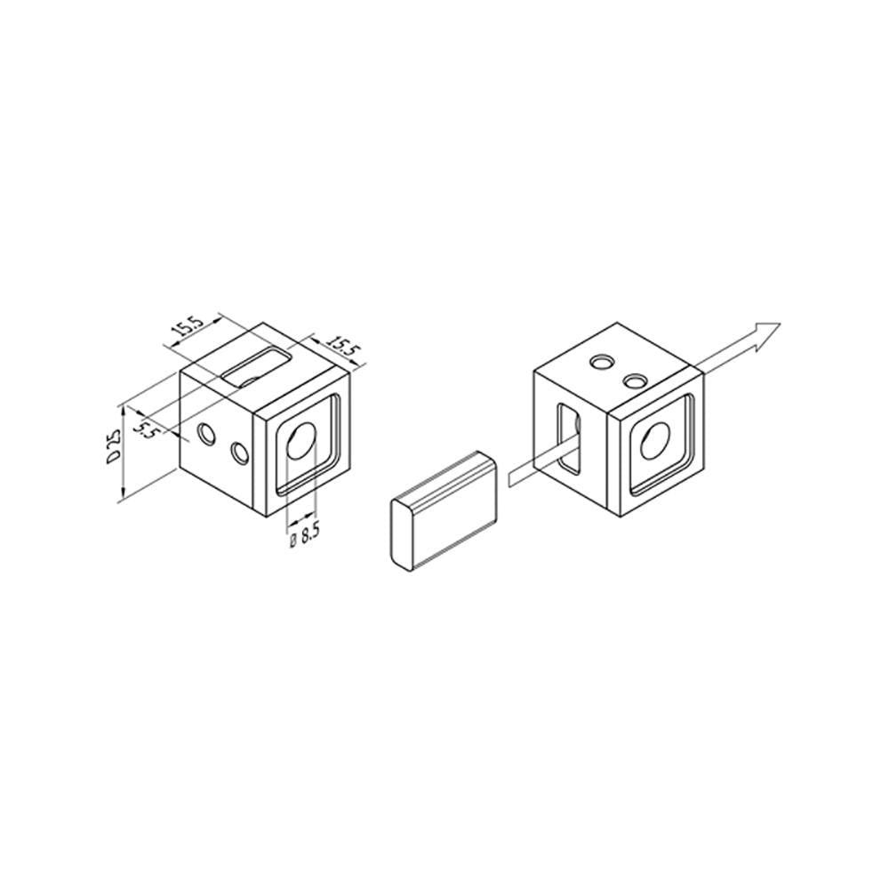 Holder for Flat Bar Infill (AX20.010.093.A.SP) CADD