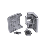 Glass Clamps for Flat Posts, Satin Black Detail