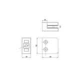 Glass Clamps for Flat Posts (AX20.014.190.A.SP) CADD