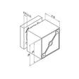 Square Glass Standoff – Fits 8.76 to 21.52 mm glass (CADD)