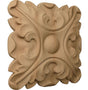 Acanthus Rosette, 3-1/2 Angled View