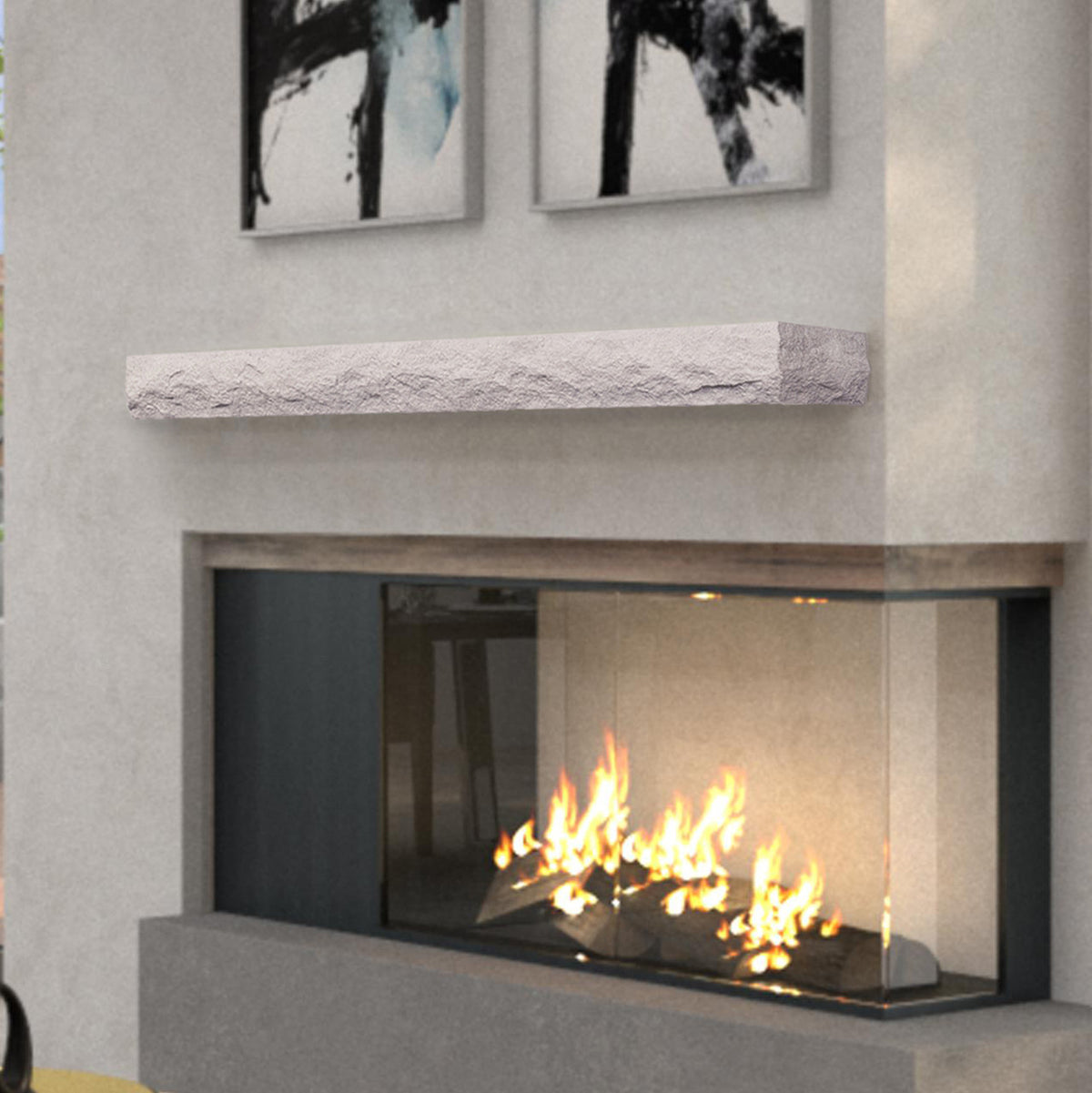 NCCS Natural Cut Stone Non-Combustable Fireplace Mantel Shelf