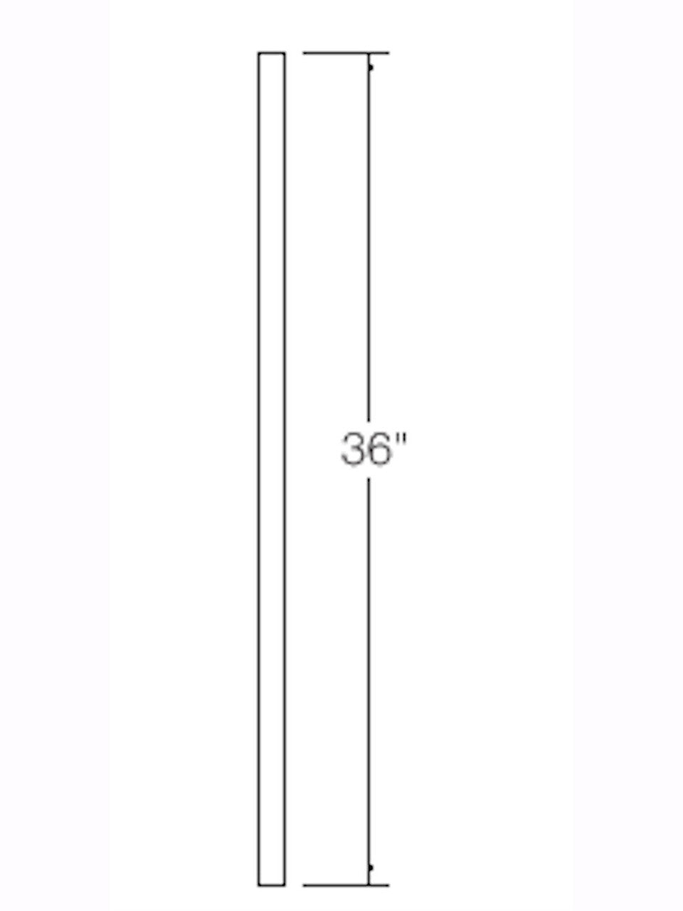 A-100 36" S4S Baluster Dimensional Information