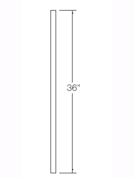 A-100 36" S4S Baluster Dimensional Information