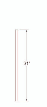 100EE Poplar S4S Balusters with Eased Edges 31"